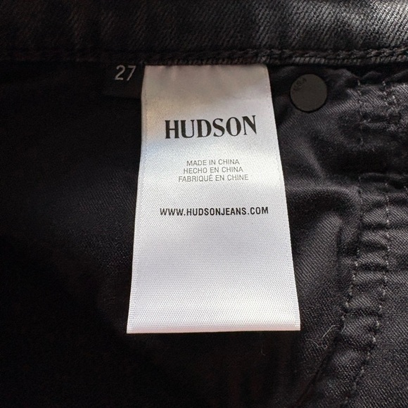 Hudson Jeans Black/Gray Distressed Jean Shorts size 27 - Picture 7 of 8
